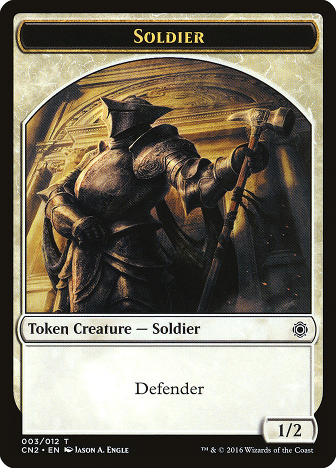 Soldier Token (003/012) [Conspiracy: Take the Crown Tokens] | Golgari Games