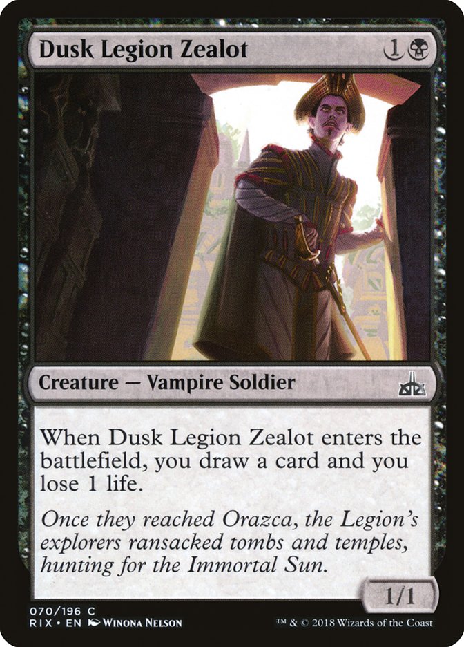 Dusk Legion Zealot [Rivals of Ixalan] | Golgari Games