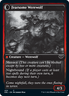 Fearful Villager // Fearsome Werewolf [Innistrad: Double Feature] | Local Legends