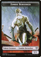 Human Warrior // Zombie Berserker Double-sided Token [Kaldheim Tokens] | Golgari Games