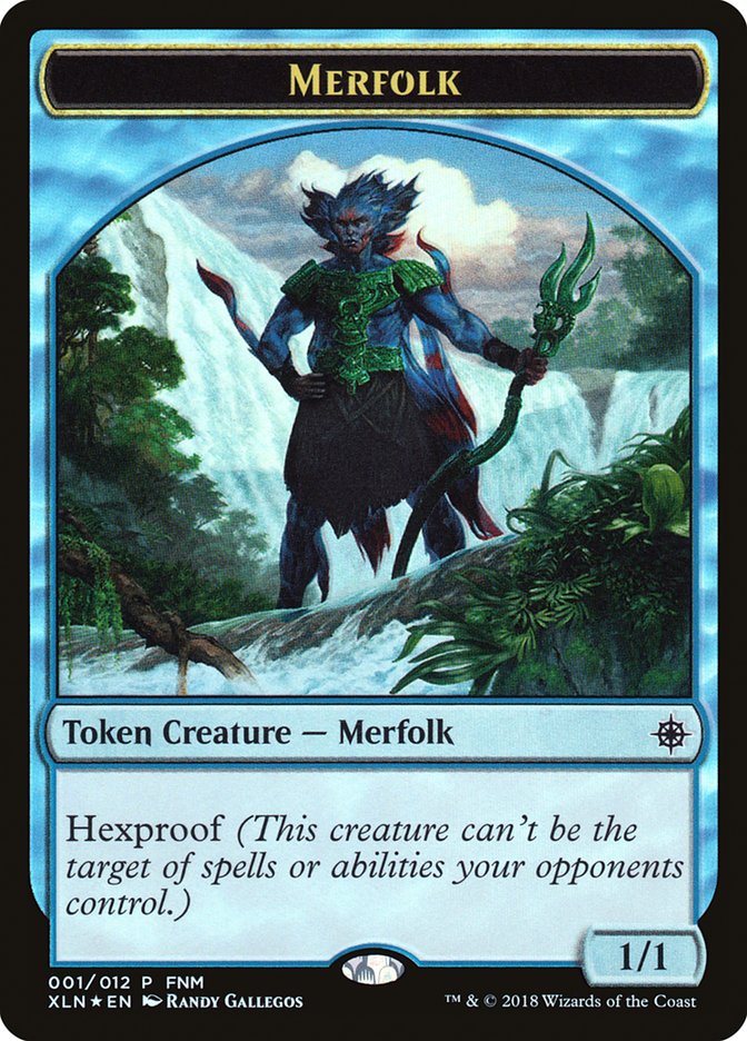 Merfolk // Treasure Double-sided Token [Friday Night Magic 2018] | Golgari Games