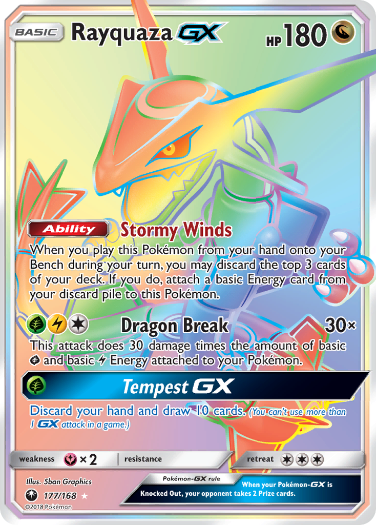 Rayquaza GX (177/168) [Sun & Moon: Celestial Storm] | Golgari Games