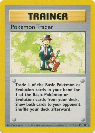 Pokemon Trader (77/102) [Base Set Shadowless Unlimited] | Golgari Games