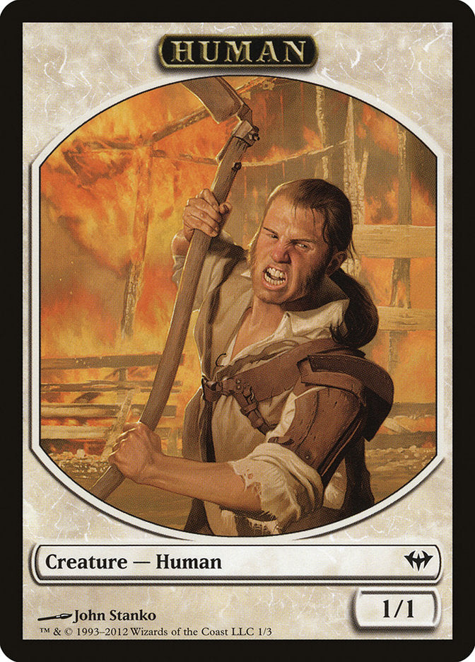 Human Token [Dark Ascension Tokens] | Golgari Games