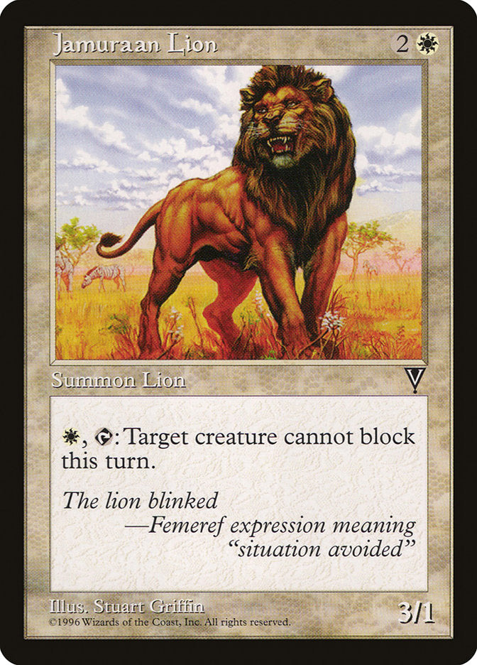 Jamuraan Lion [Visions] | Golgari Games