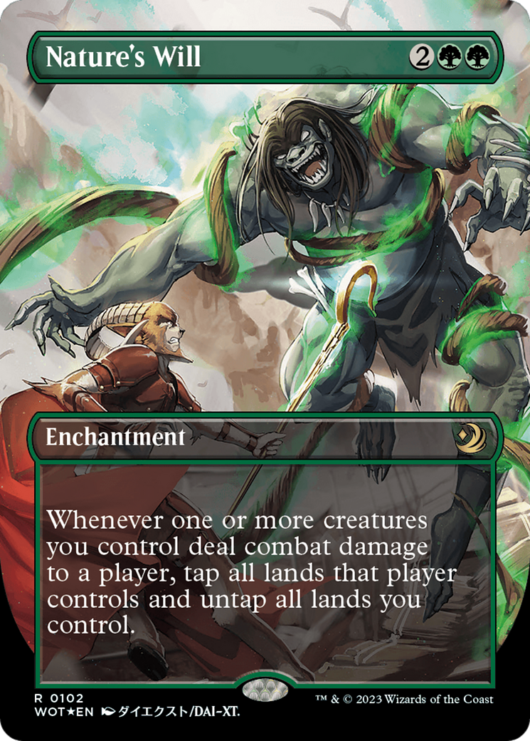 Nature's Will (Anime Borderless) (Confetti Foil) [Wilds of Eldraine: Enchanting Tales] | Local Legends