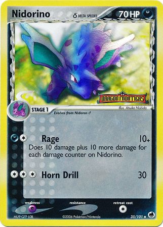 Nidorino (35/101) (Delta Species) (Stamped) [EX: Dragon Frontiers] | Golgari Games