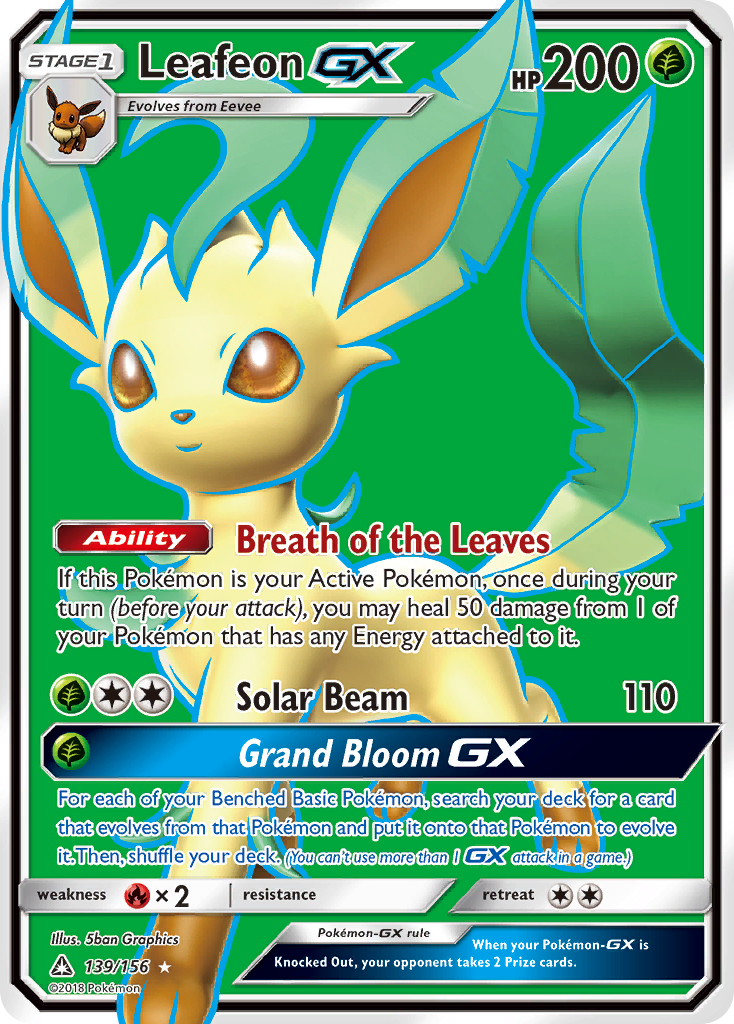 Leafeon GX (139/156) [Sun & Moon: Ultra Prism] | Golgari Games