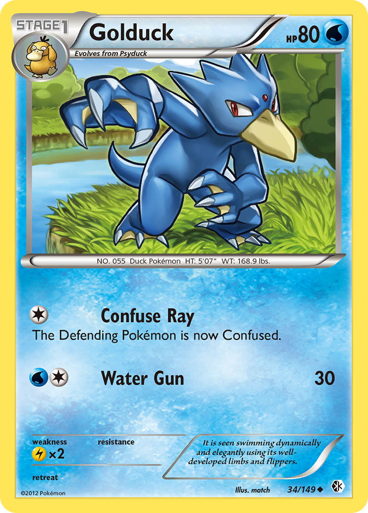 Golduck (34/149) [Black & White: Boundaries Crossed] | Golgari Games