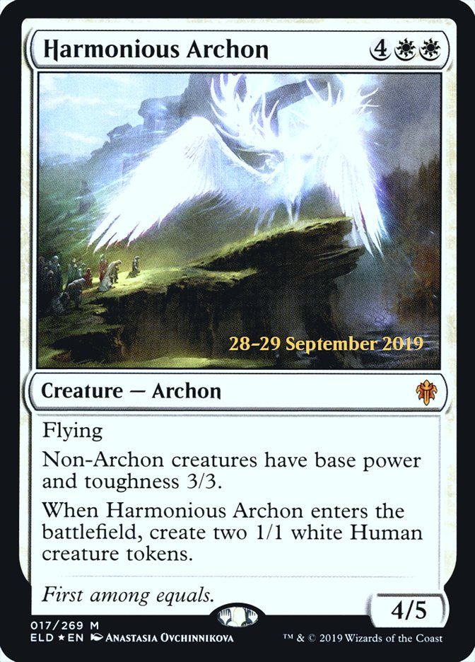 Harmonious Archon [Throne of Eldraine Prerelease Promos] | Golgari Games