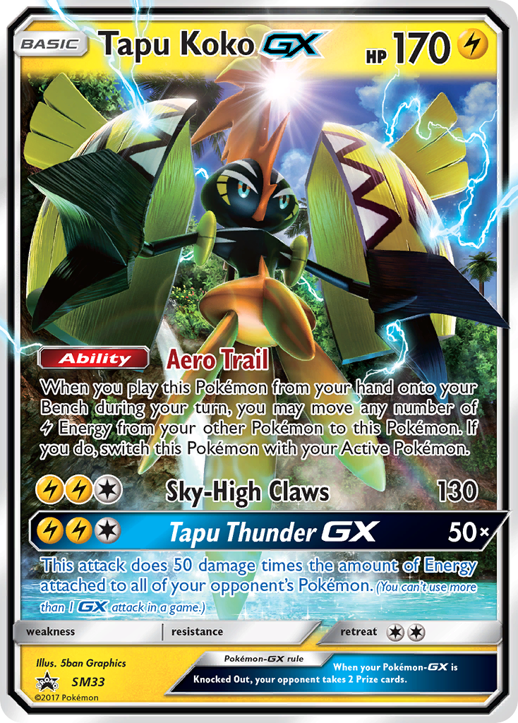 Tapu Koko GX (SM33) [Sun & Moon: Black Star Promos] | Golgari Games