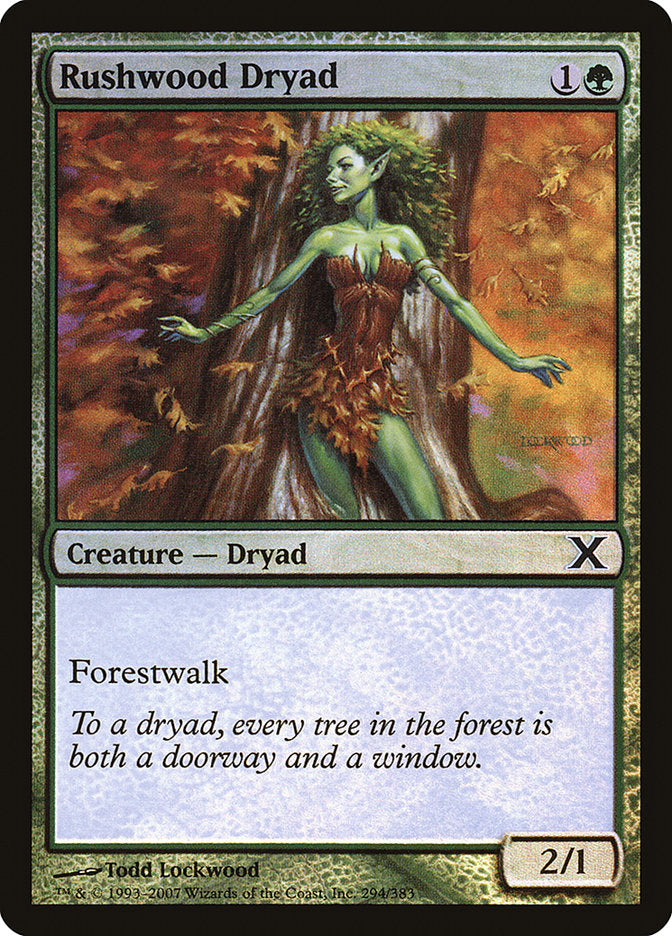 Rushwood Dryad (Premium Foil) [Tenth Edition] | Local Legends