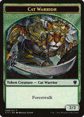 Cat // Cat Warrior Double-sided Token [Commander 2017 Tokens] | Local Legends
