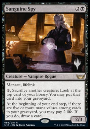 Sanguine Spy (Promo Pack) [Streets of New Capenna Promos] | Golgari Games