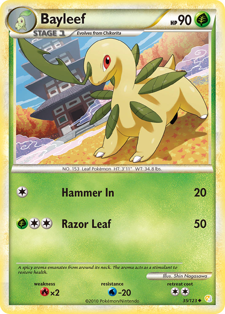 Bayleef (35/123) [HeartGold & SoulSilver: Base Set] | Golgari Games