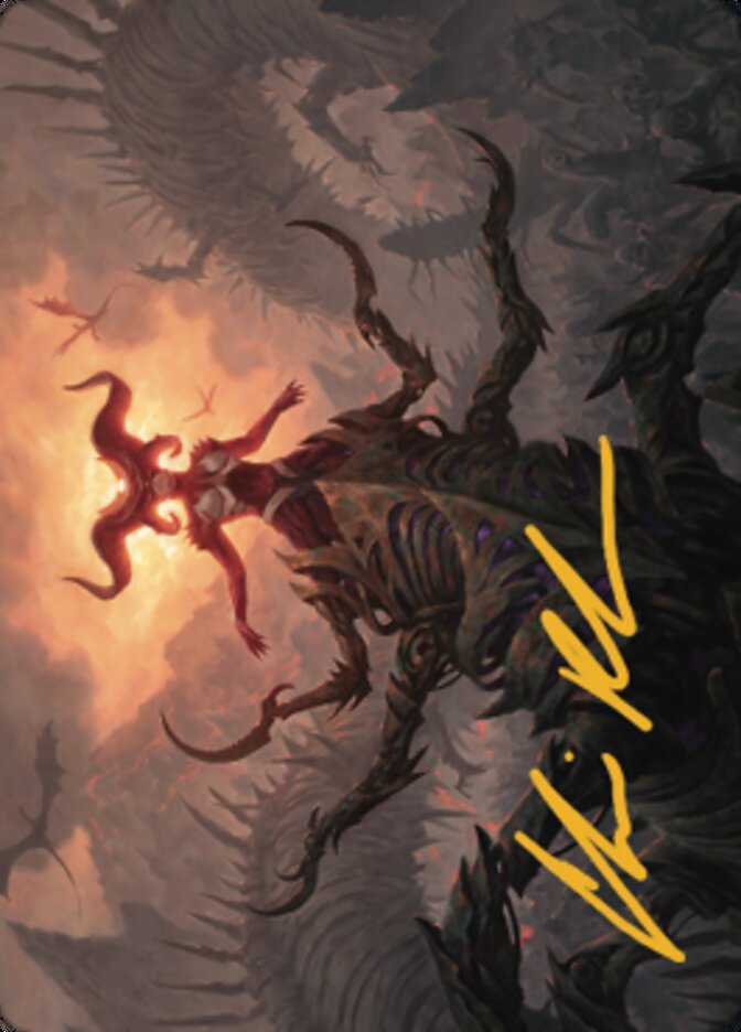 Sheoldred, the Apocalypse Art Card (Gold-Stamped Signature) [Dominaria United Art Series] | Local Legends