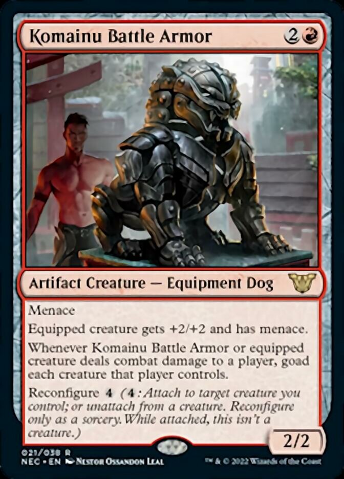 Komainu Battle Armor [Kamigawa: Neon Dynasty Commander] | Local Legends