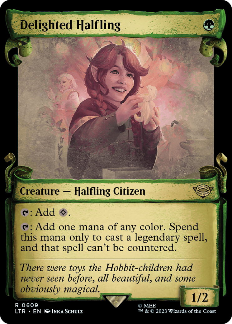 Delighted Halfling [The Lord of the Rings: Tales of Middle-Earth Showcase Scrolls] | Golgari Games