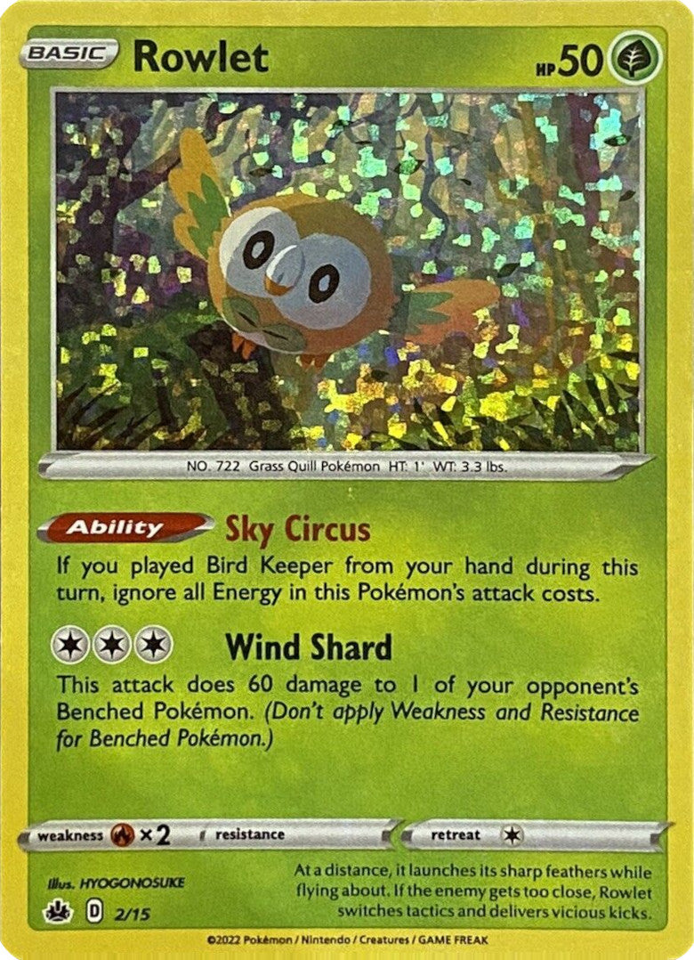 Rowlet (2/15) [McDonald's Promos: Match Battle] | Golgari Games