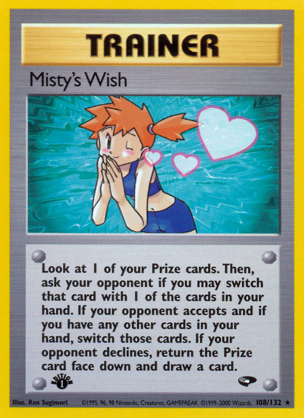 Misty's Wish (108/132) [Gym Challenge 1st Edition] | Golgari Games