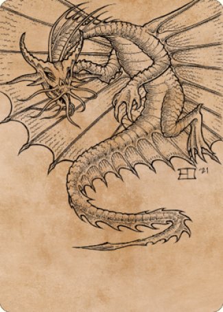 Ancient Gold Dragon Art Card (44) [Commander Legends: Battle for Baldur's Gate Art Series] | Golgari Games