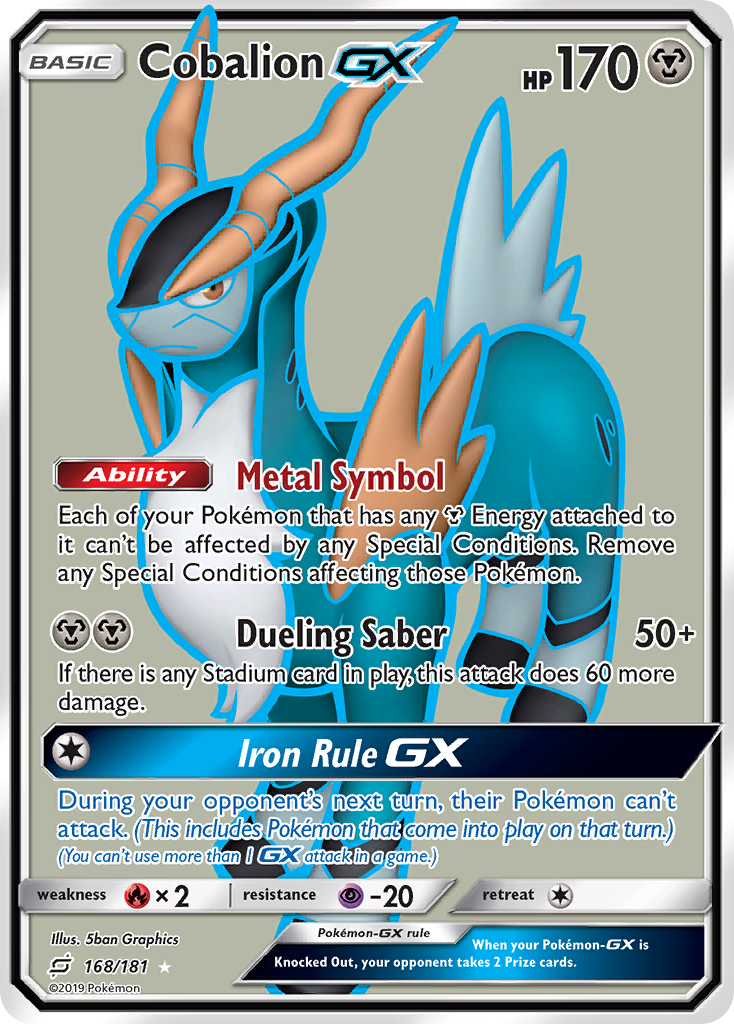 Cobalion GX (168/181) [Sun & Moon: Team Up] | Golgari Games