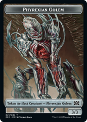 Drake // Phyrexian Golem Double-sided Token [Double Masters 2022 Tokens] | Golgari Games