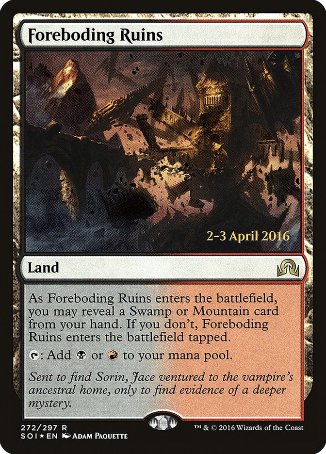 Foreboding Ruins [Shadows over Innistrad Prerelease Promos] | Local Legends