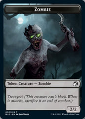 Zombie (005) // Wrenn and Seven Emblem Double-sided Token [Innistrad: Midnight Hunt Tokens] | Golgari Games