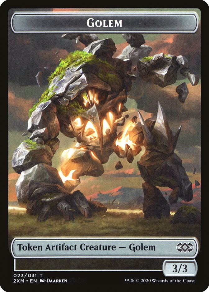 Golem Token [Double Masters Tokens] | Golgari Games