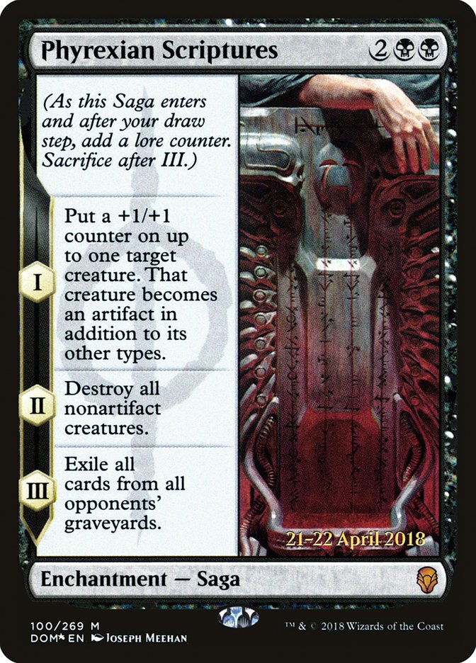 Phyrexian Scriptures [Dominaria Prerelease Promos] | Local Legends