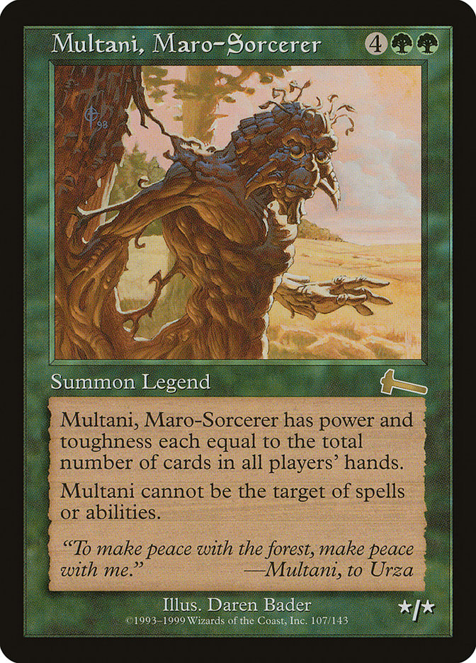 Multani, Maro-Sorcerer [Urza's Legacy] | Golgari Games