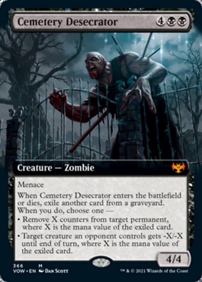 Cemetery Desecrator (Extended Art) [Innistrad: Crimson Vow] | Golgari Games