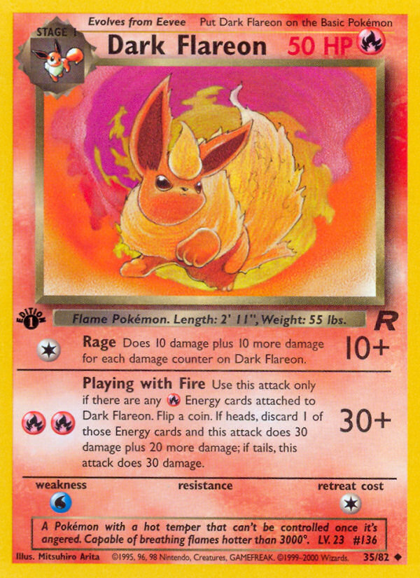 Dark Flareon (35/82) [Team Rocket 1st Edition] | Golgari Games