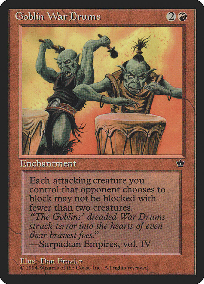 Goblin War Drums (Dan Frazier) [Fallen Empires] | Local Legends