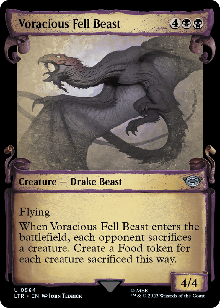 Voracious Fell Beast [The Lord of the Rings: Tales of Middle-Earth Showcase Scrolls] | Golgari Games