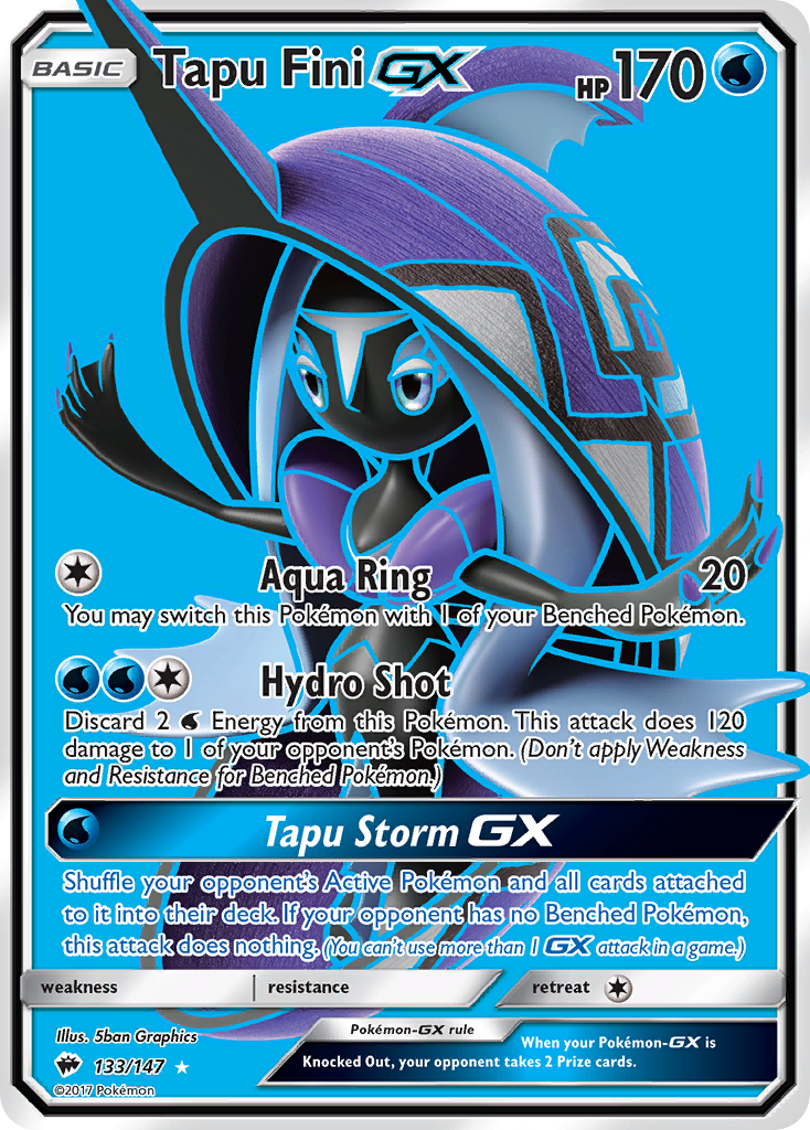 Tapu Fini GX (133/147) [Sun & Moon: Burning Shadows] | Golgari Games