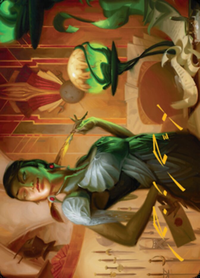 Mari, the Killing Quill Art Card (Gold-Stamped Signature) [Streets of New Capenna Art Series] | Golgari Games