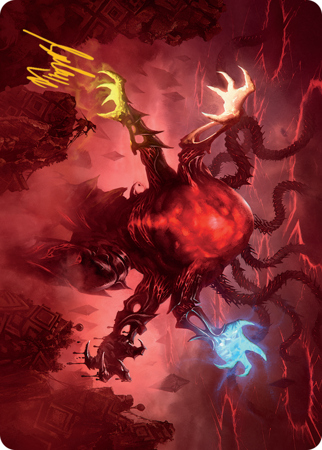 Omnath, Locus of All Art Card (51) (Gold-Stamped Signature) [March of the Machine Art Series] | Local Legends