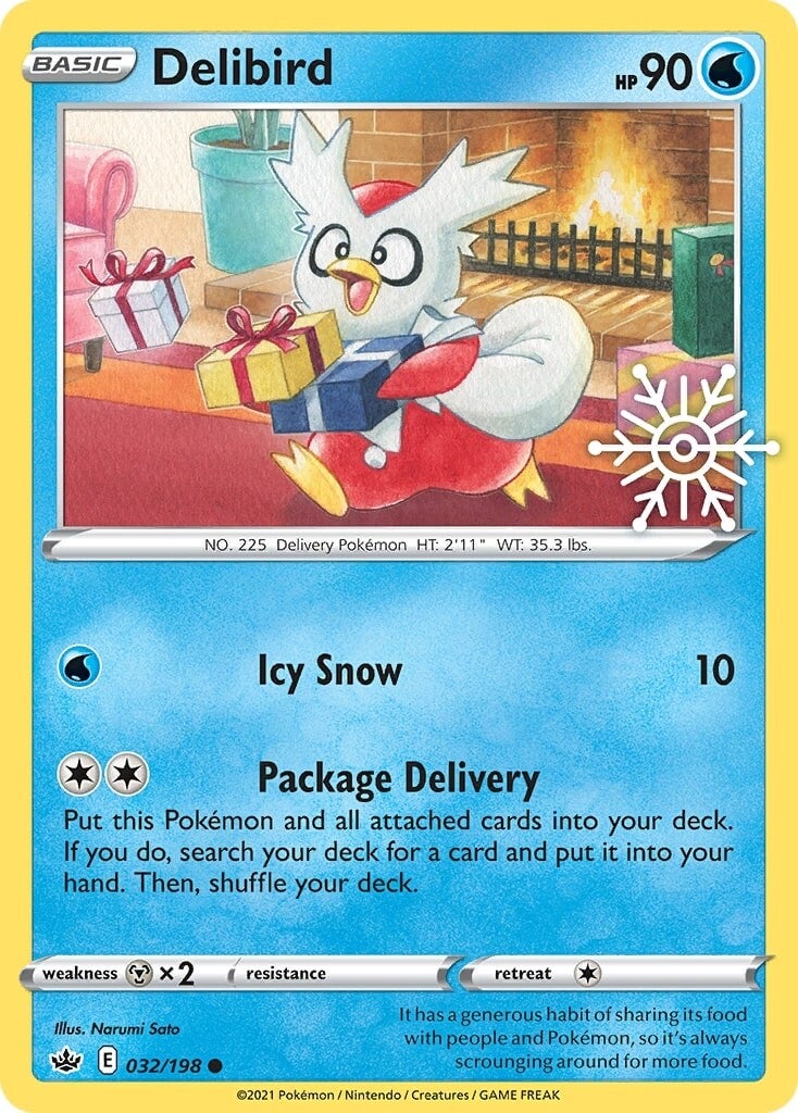 Delibird (032/198) (Holiday Calendar) [Sword & Shield: Chilling Reign] | Golgari Games