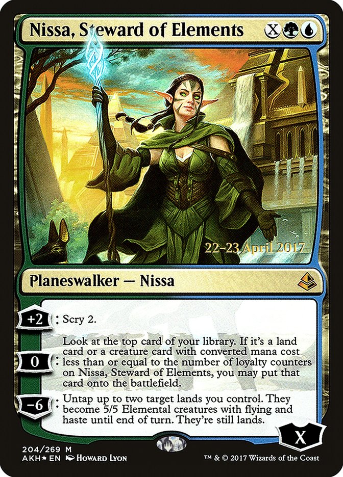 Nissa, Steward of Elements [Amonkhet Prerelease Promos] | Golgari Games