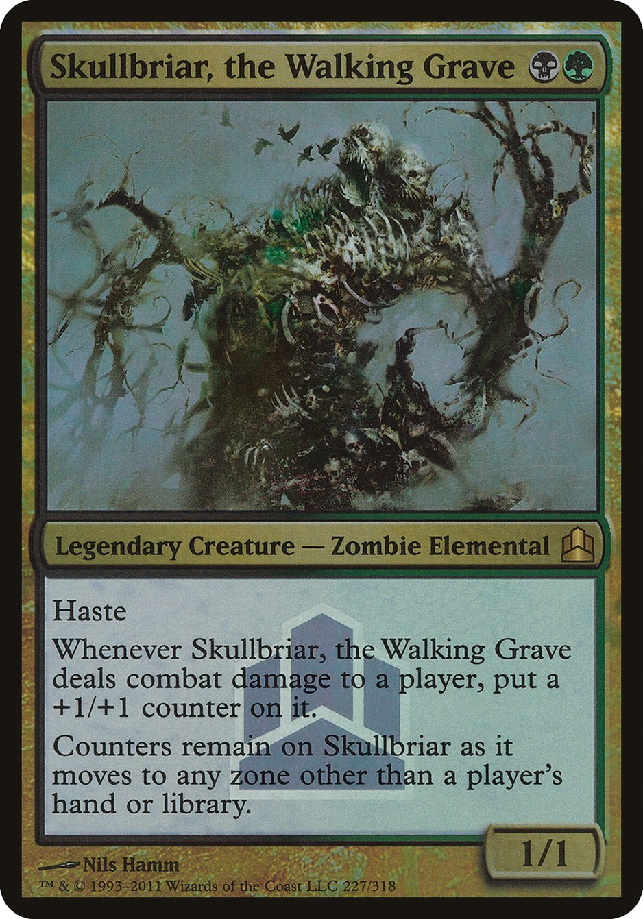 Skullbriar, the Walking Grave (Launch) (Oversized) [Commander 2011 Oversized] | Golgari Games