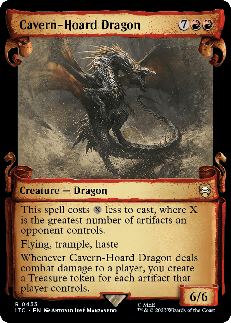 Cavern-Hoard Dragon [The Lord of the Rings: Tales of Middle-Earth Commander Showcase Scrolls] | Golgari Games