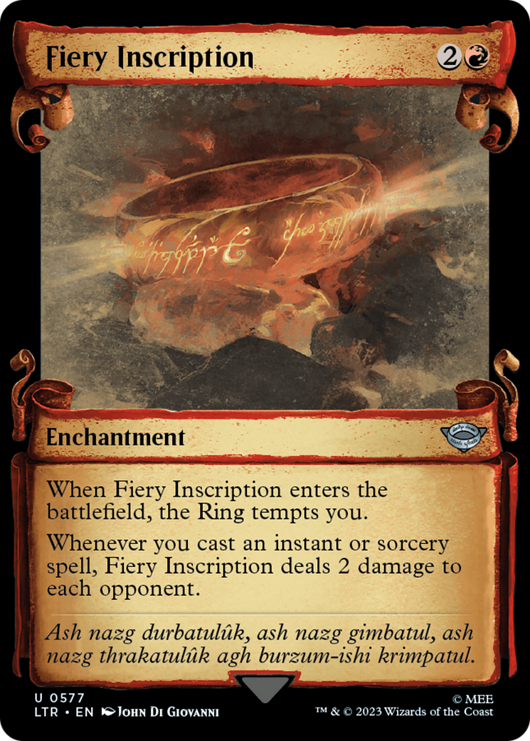 Fiery Inscription [The Lord of the Rings: Tales of Middle-Earth Showcase Scrolls] | Local Legends
