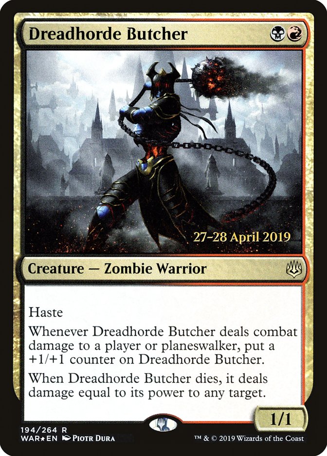 Dreadhorde Butcher [War of the Spark Prerelease Promos] | Golgari Games