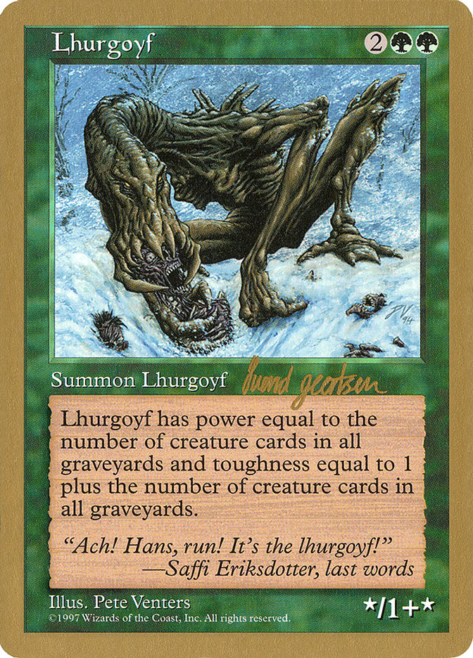 Lhurgoyf (Svend Geertsen) [World Championship Decks 1997] | Golgari Games