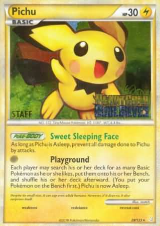 Pichu (28/123) (Staff Prerelease Promo) [Nintendo: Black Star Promos] | Golgari Games