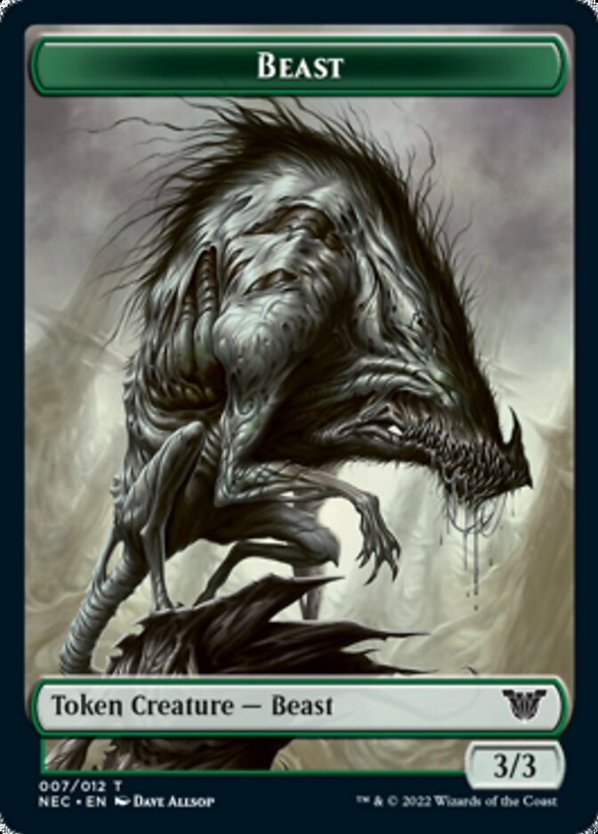 Beast // Treasure Double-sided Token [Kamigawa: Neon Dynasty Commander Tokens] | Golgari Games