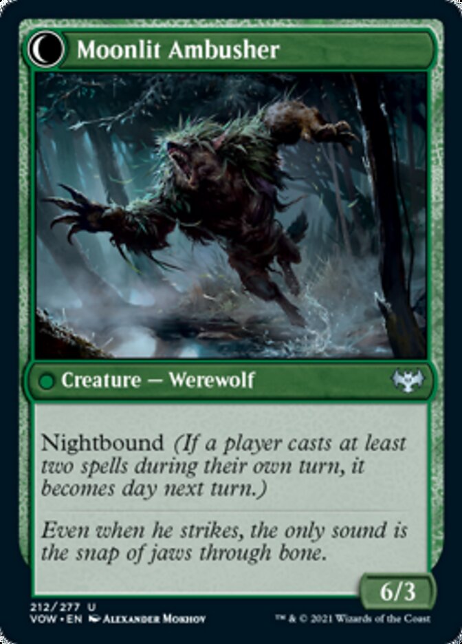 Oakshade Stalker // Moonlit Ambusher [Innistrad: Crimson Vow] | Golgari Games