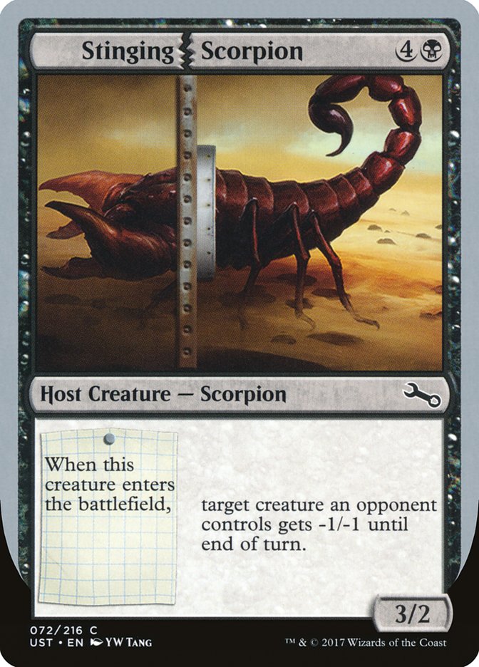 Stinging Scorpion [Unstable] | Golgari Games